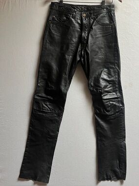 Vintage Boutique of Leathers Genuine Straight Leg Pants Sz 30 - Raw Hem